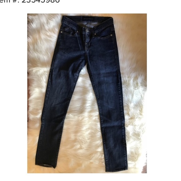 Dark Blue Women's Berlin Denim Skinny Jeans - Picture 6 of 8